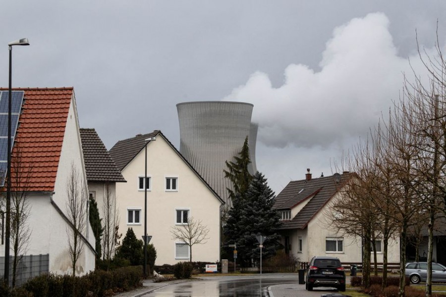 A general view of the nuclear power plant, whose last unit will be shut down at the turn of the year, in Gundremmingen, Germany, December 29, 2021. REUTERS/Lukas Barth