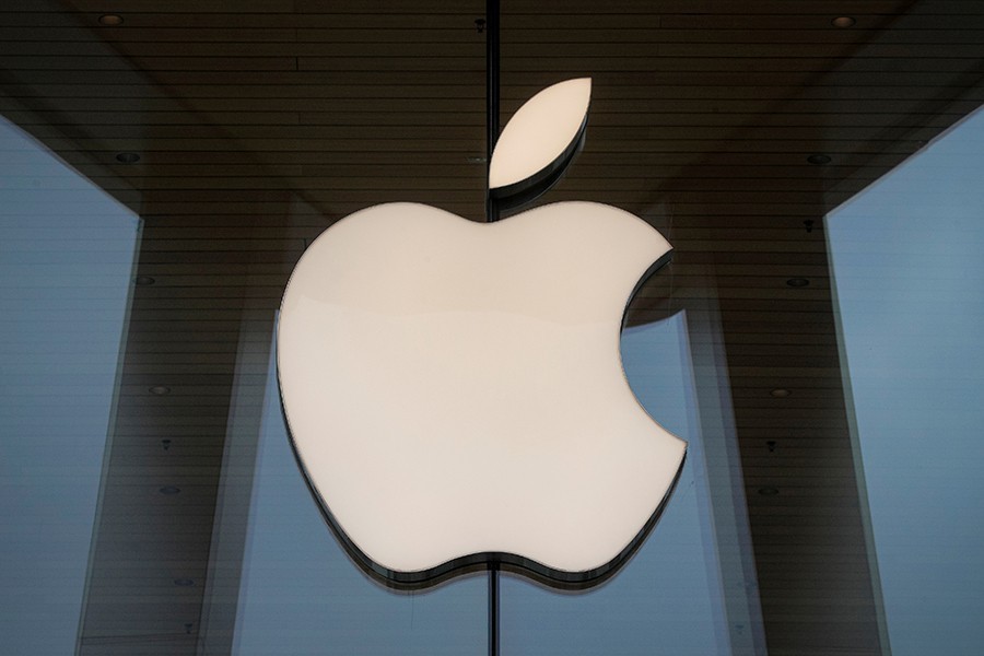 The Apple logo is seen at an Apple Store, as Apple's new 5G iPhone 12 went on sale in Brooklyn, New York, US on October 23, 2020 — Reuters/Files