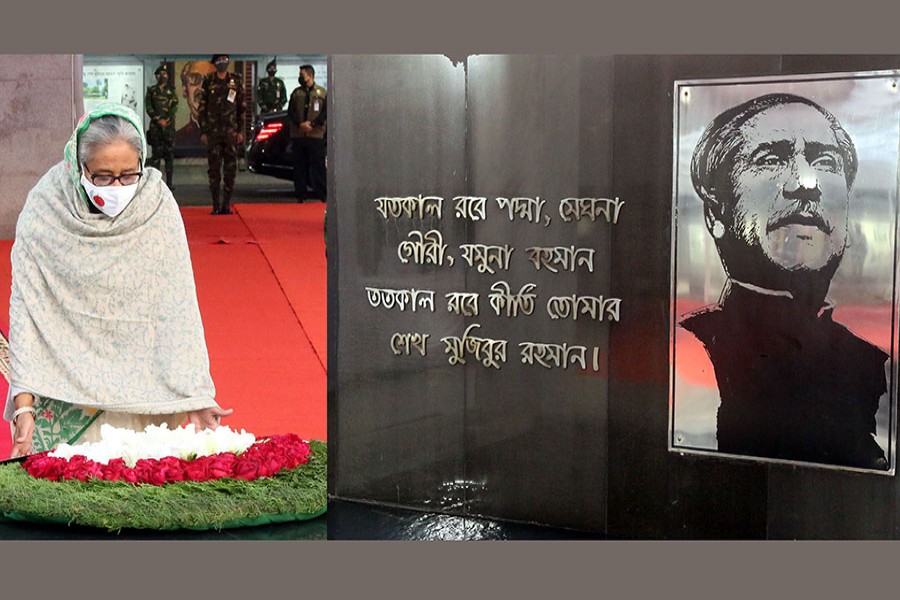 PM Hasina pays homage to Bangabandhu on Homecoming Day