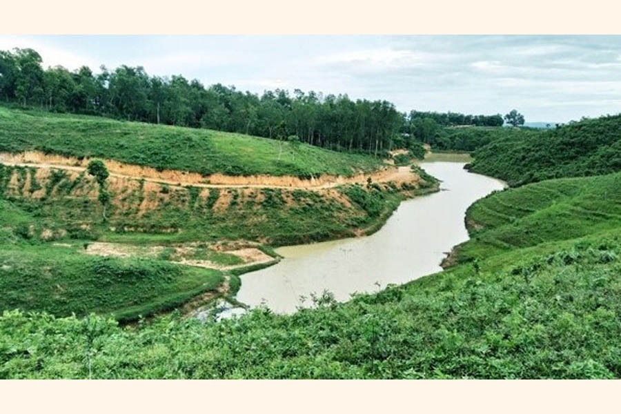 A view of Padmachhara Lake in Kamalganj upazila of Moulvibazar district — FE Photo