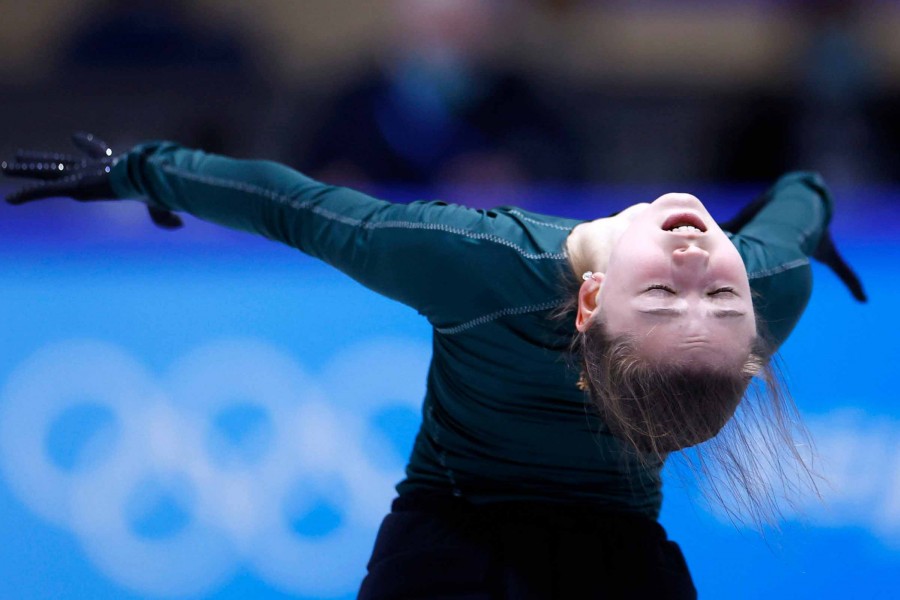 2022 Beijing Olympics – Figure Skating – Training – Training Rink Capital Indoor Stadium, Beijing, China – February 11, 2022. Kamila Valieva of the Russian Olympic Committee during training —Reuters/Evgenia Novozhenina