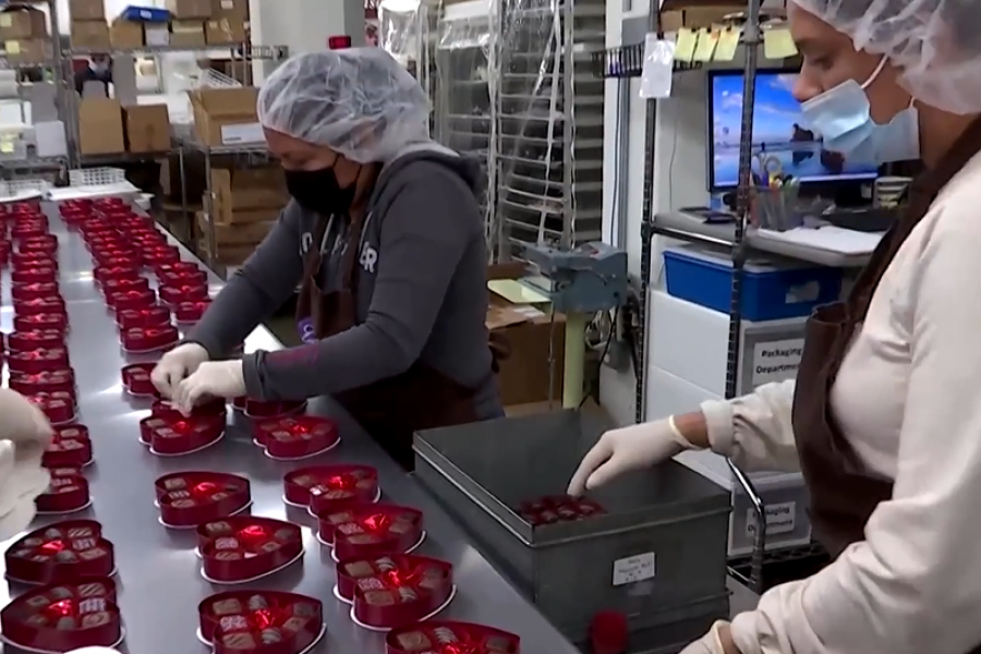 NY City's 'oldest chocolate factory' ramps up ahead of Valentine's Day