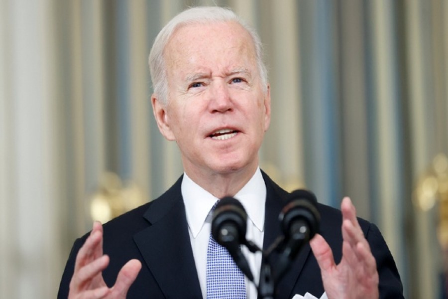 US President Joe Biden delivers remarks after late-night passage of a $1 trillion infrastructure bill to repair the nation's airports, roads and bridges, at the White House in Washington, DC, US, Nov 6, 2021 — Reuters/Jonathan Ernst