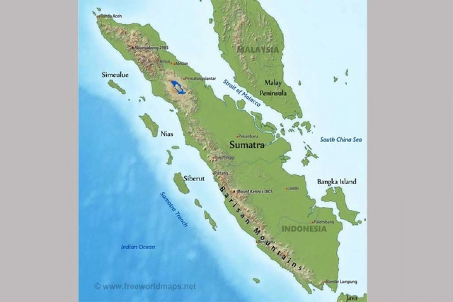 Map of Sumatra. freeworldmaps.net