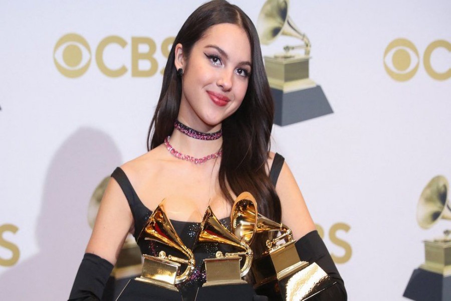 Olivia Rodrigo said winning three Grammys was a "dream come true" - Reuters photo