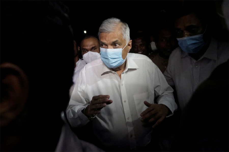 Ranil Wickremesinghe, newly appointed prime minister, arrives at a Buddhist temple after getting sworn-in by President Gotabaya Rajapaksa, amid the country's economic crisis, in Colombo, Sri Lanka on May 12, 2022 — Reuters/Files