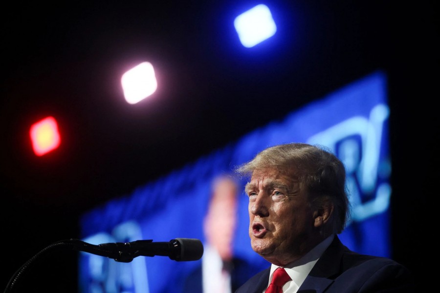 Former US President Donald Trump speaks during the National Rifle Association (NRA) annual convention in Houston, Texas, US on May 27, 2022 — Reuters photo