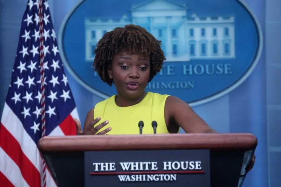 White House Press Secretary Karine Jean-Pierre holding a press briefing at the White House in Washington on Thursday –Reuters photo