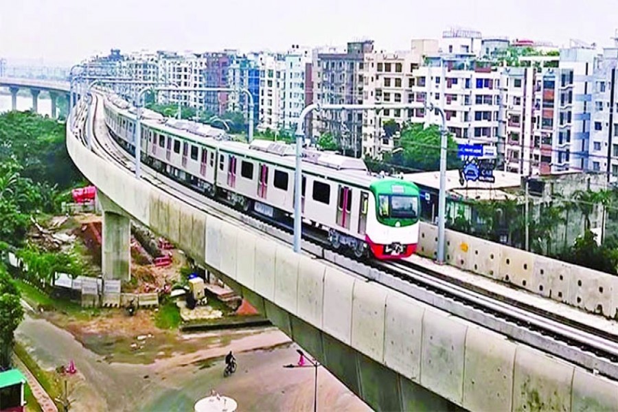 Metro rail: Tk 5.0 fare per kilo proposed