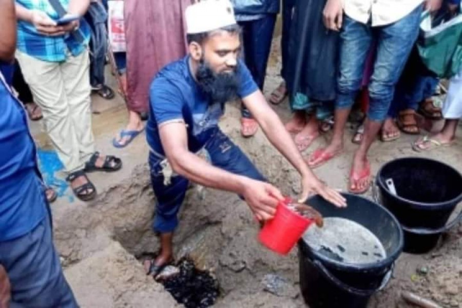 Oil-like substance found underground at construction site