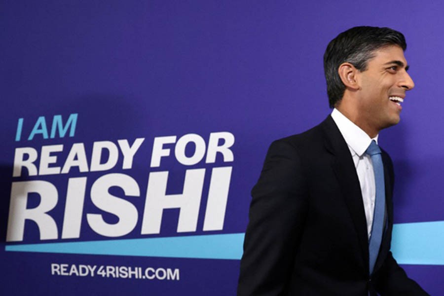 Former Chancellor of the Exchequer Rishi Sunak arrives at an event to launch his campaign to be the next Conservative leader and Prime Minister, in London, Britain, Jul 12, 2022. REUTERS/Henry Nicholls