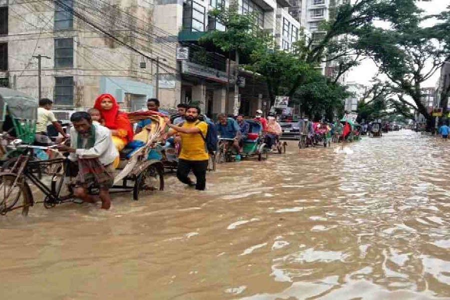 Govt estimate flood damages 1600 km roads, bridges in Sylhet