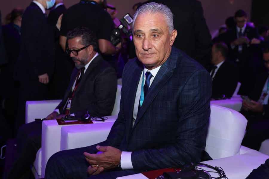 Brazil coach Tite at 2022 World Cup’s final draw at Doha Exhibition and Convention Centre in Qatar on April 1 this year –Reuters file photo