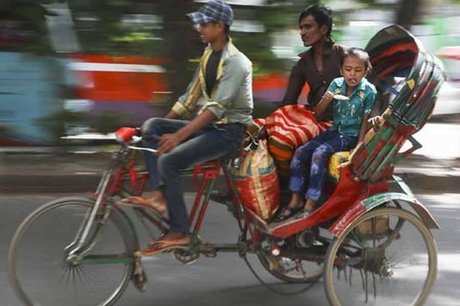 Unauthorised battery-powered rickshaws are seen in various parts of Dhaka city. Photo: Representational