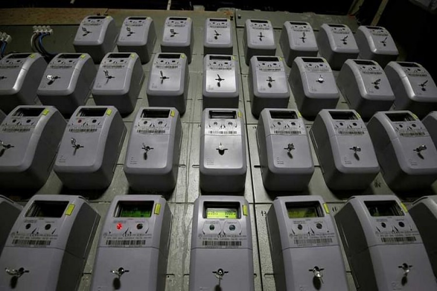 Electric meters of an apartment building are seen in Barcelona, Spain January 20, 2017. REUTERS