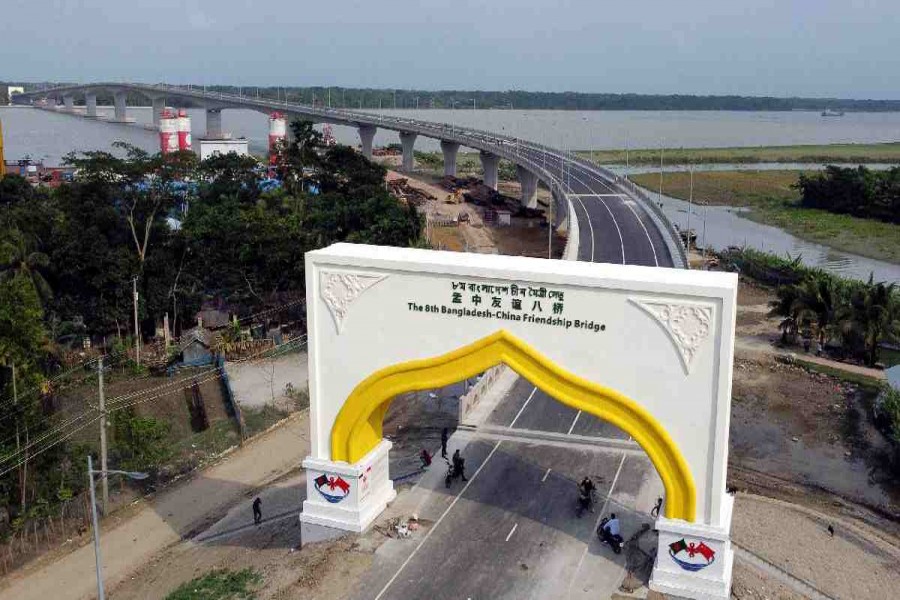 PM opens Bangamata Fazilatun Nesa Bridge in Pirojpur