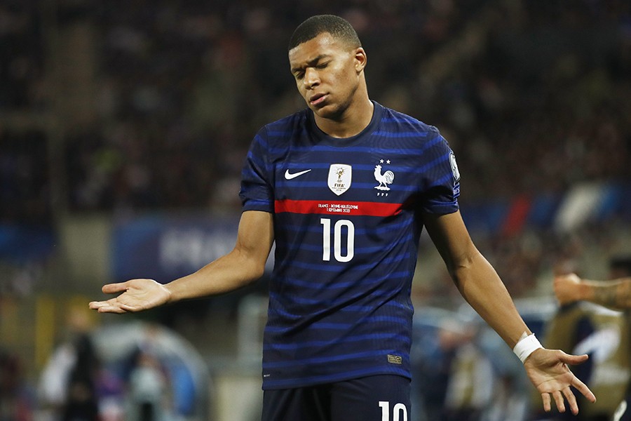 France's Kylian Mbappe reacts — Reuters/Files