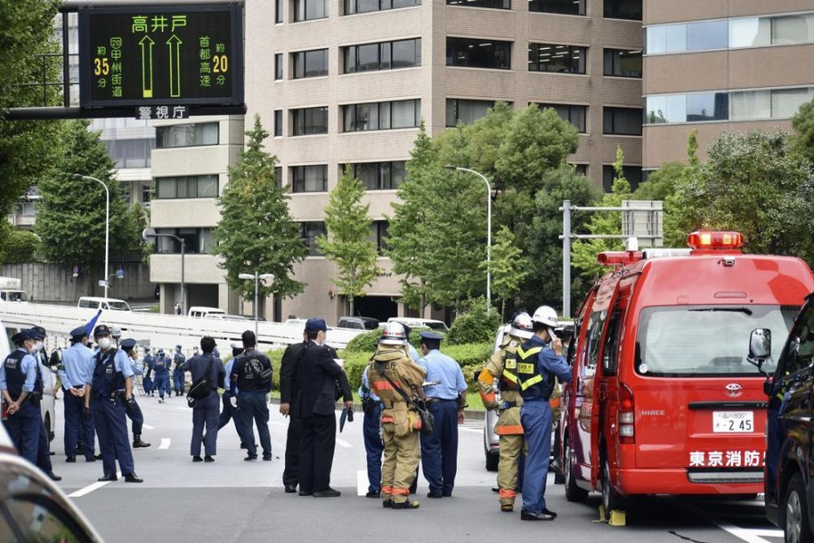 Man sets himself on fire in apparent protest of Abe funeral