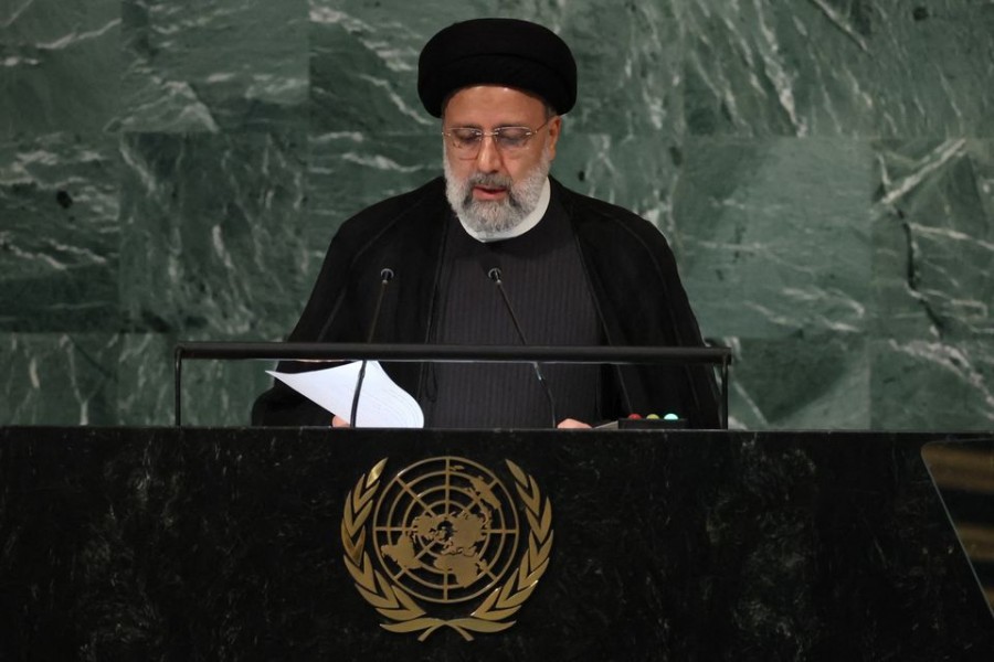 Iran's President Ebrahim Raisi addresses the 77th Session of the United Nations General Assembly at UN Headquarters in New York City, US on September 21, 2022 — Reuters photo