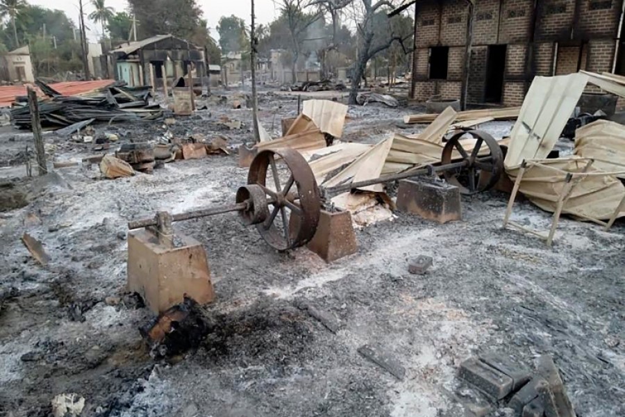 A UN expert says the situation in Myanmar has seriously deteriorated as the military burns down villages and forces people from their homes [File: AP Photo]