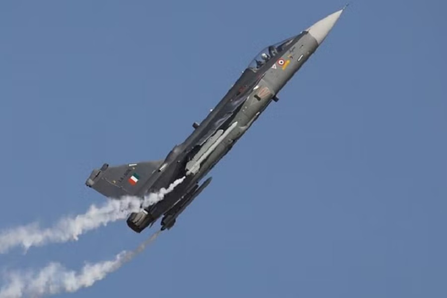 An Indian Air Force light combat aircraft "Tejas" performs during the Indian Air Force Day celebrations at the Hindon Air Force Station on the outskirts of New Delhi, India, Oct 8, 2019. REUTERS