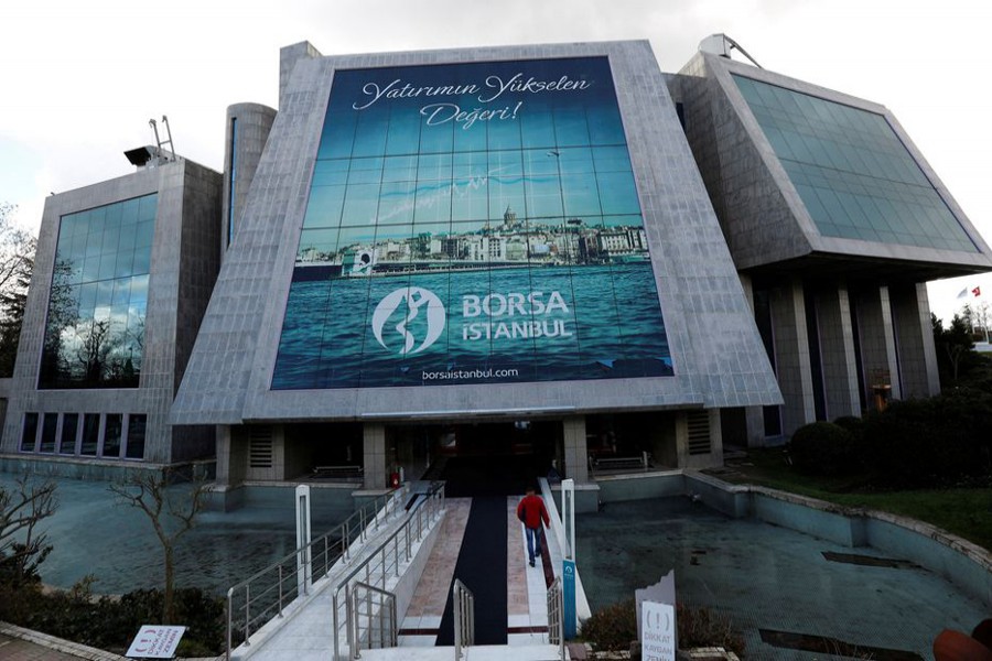 A man enters the Bourse Istanbul in Istanbul on December 17, 2013 — Reuters/Files