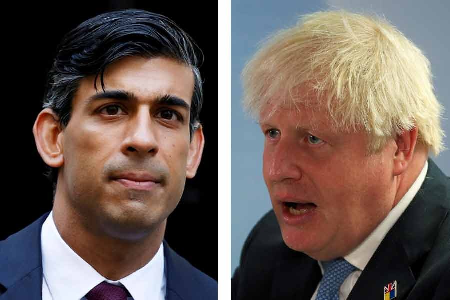 Rishi Sunak and Boris Johnson