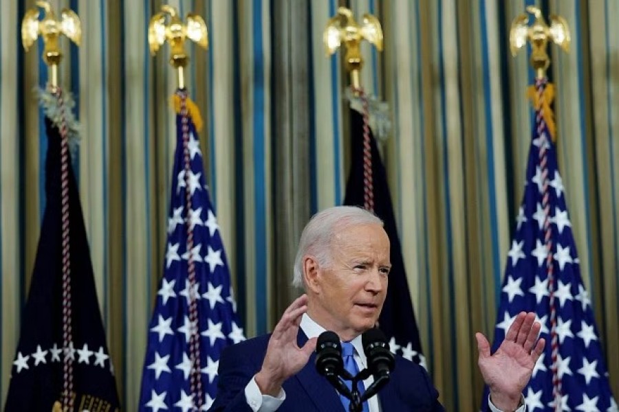 US President Joe Biden discusses the 2022 US midterm election results during a news conference in the State Dining Room at the White House in Washington, US, November 9, 2022. REUTERSREUTERS