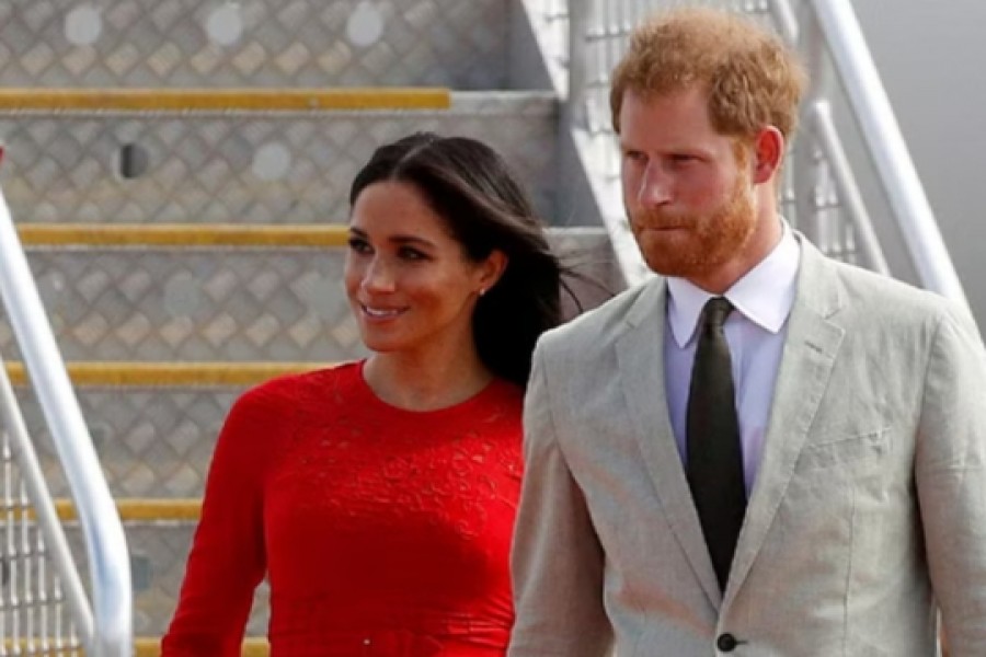 Britain's Prince Harry and Meghan, Duchess of Sussex, arrive at Fua'amotu airport on the main island Tongatapu in Tonga, Oct 25, 2018. |REUTERS