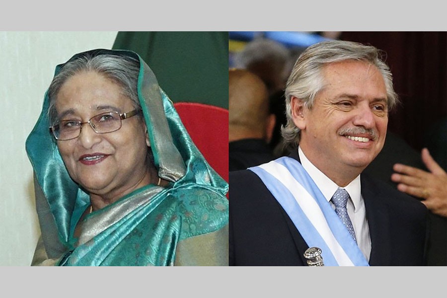 Argentina’s president thanks PM, Bangladesh