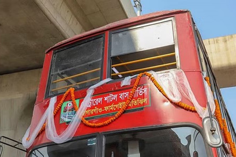 50 BRTC double-deckers for metro rail users at Agargaon, Diabari