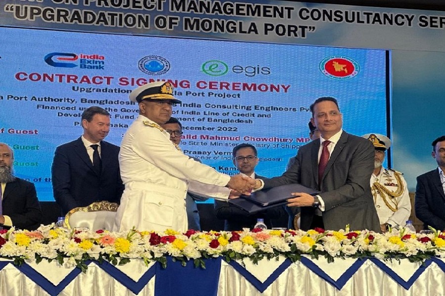 Port authority, Indian consultants sign service contract for Mongla Port upgradation 