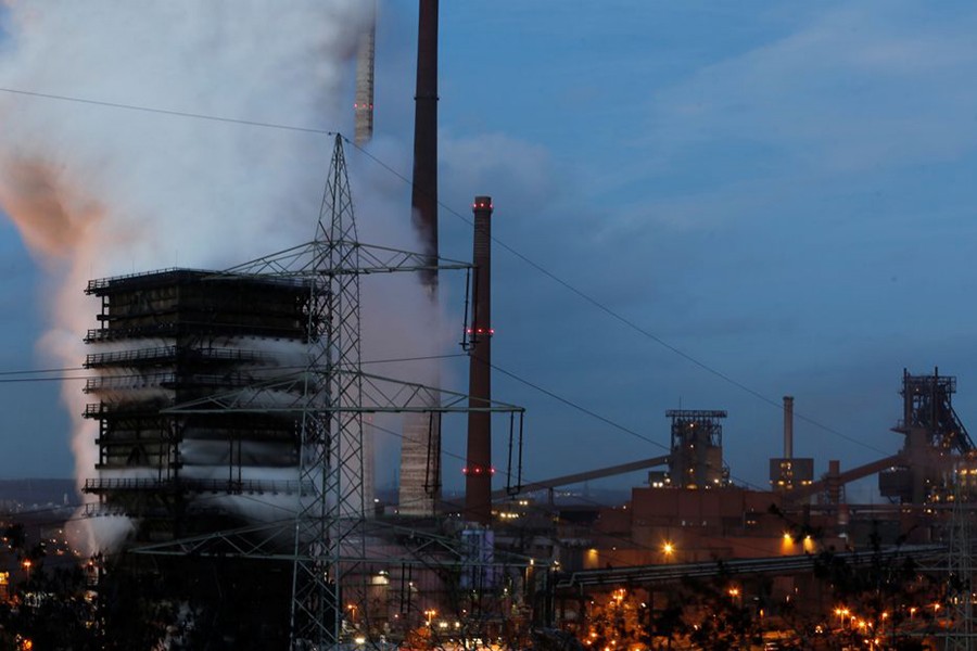 General view of the ThyssenKrupp Steel Europe plant in Duisburg, Germany on January 7, 2020 — Reuters/Files