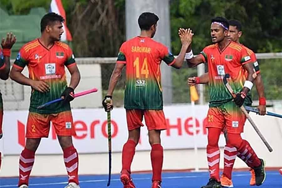 জুনিয়র এএইচএফ কাপ হকি: শ্রীলঙ্কাকে ১৪-০ গোলে উড়িয়ে টানা দ্বিতীয় জয় পেল বাংলাদেশ