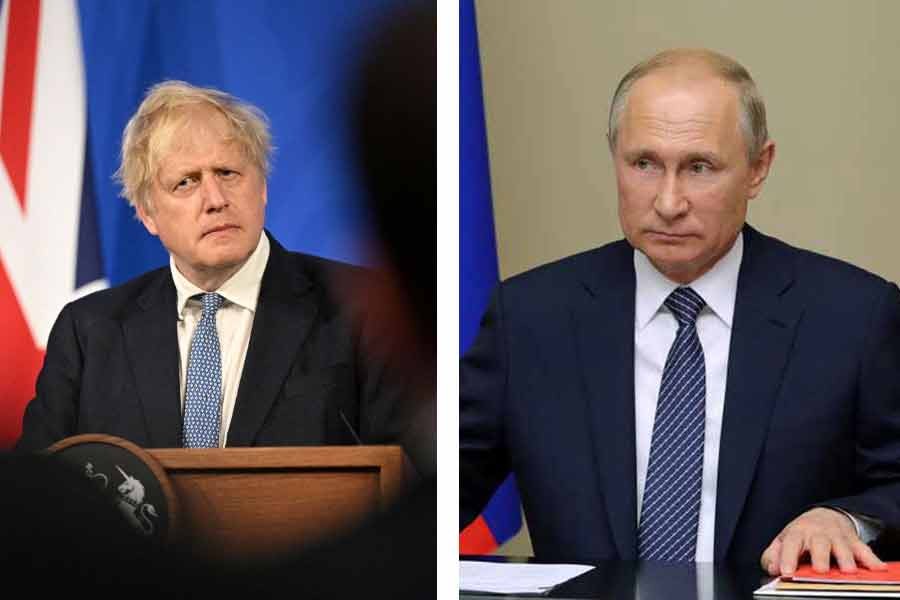 Boris Johnson and Vladimir Putin