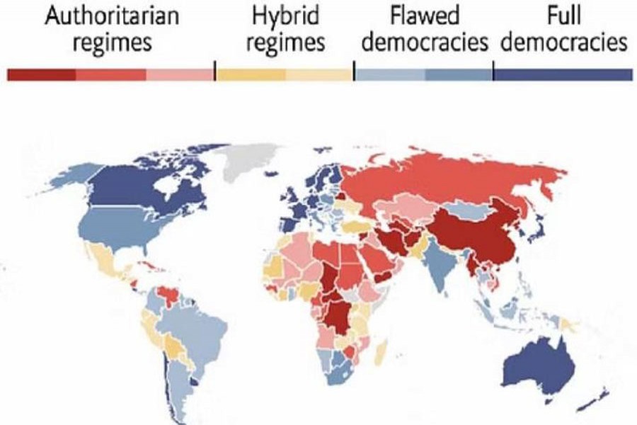 Bangladesh moves up two places in Democracy Index