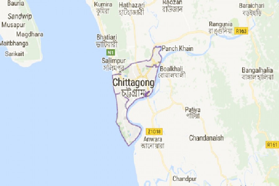 Google map showing Chittagong district.