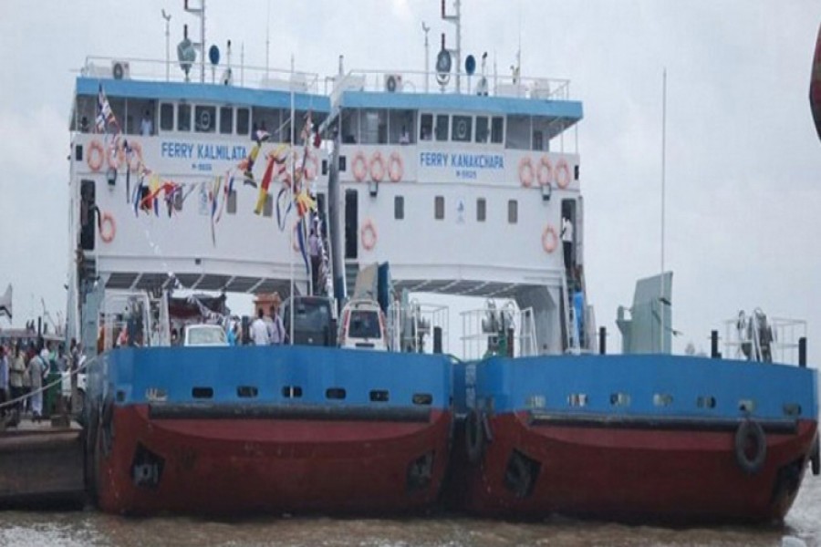 Due to heavy current in the Padma River, the ferries are taking long time to cross the river. - File photo