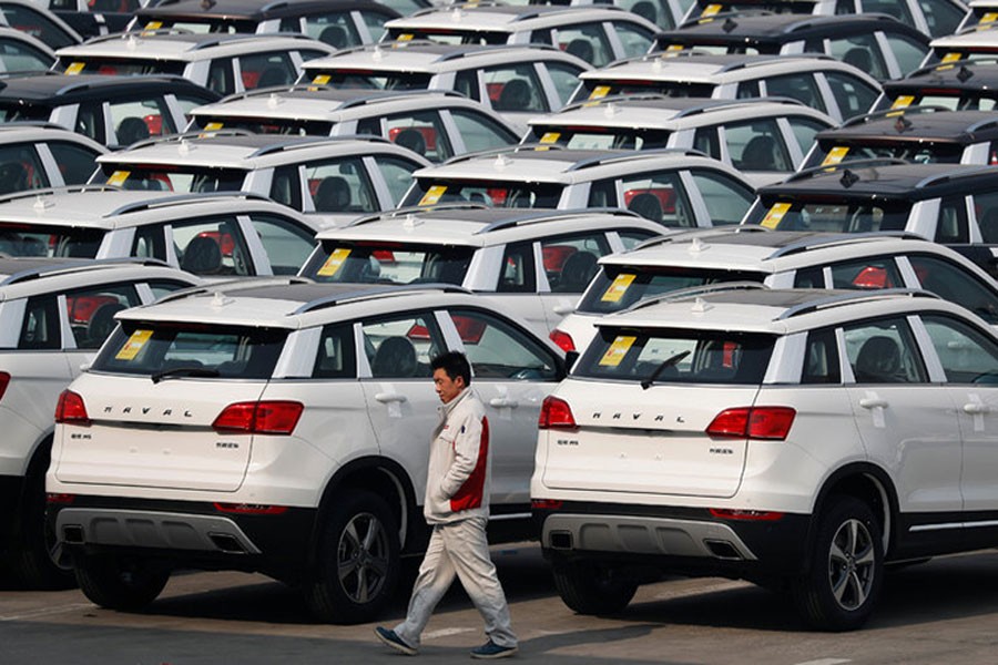 Sport utility vehicles outside a Great Wall Motor Company factory in Baoding, China. - AP photo