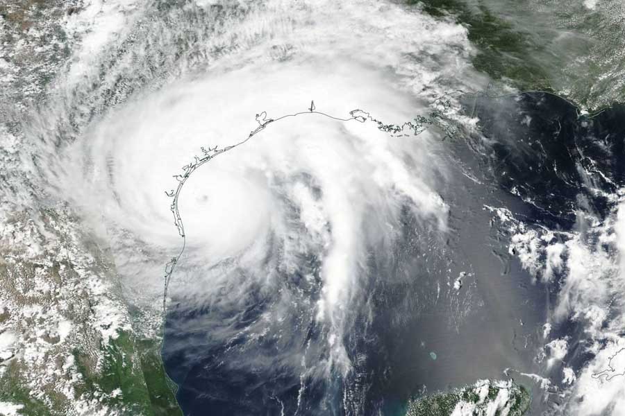 Hurricane Harvey hits Texas head-on