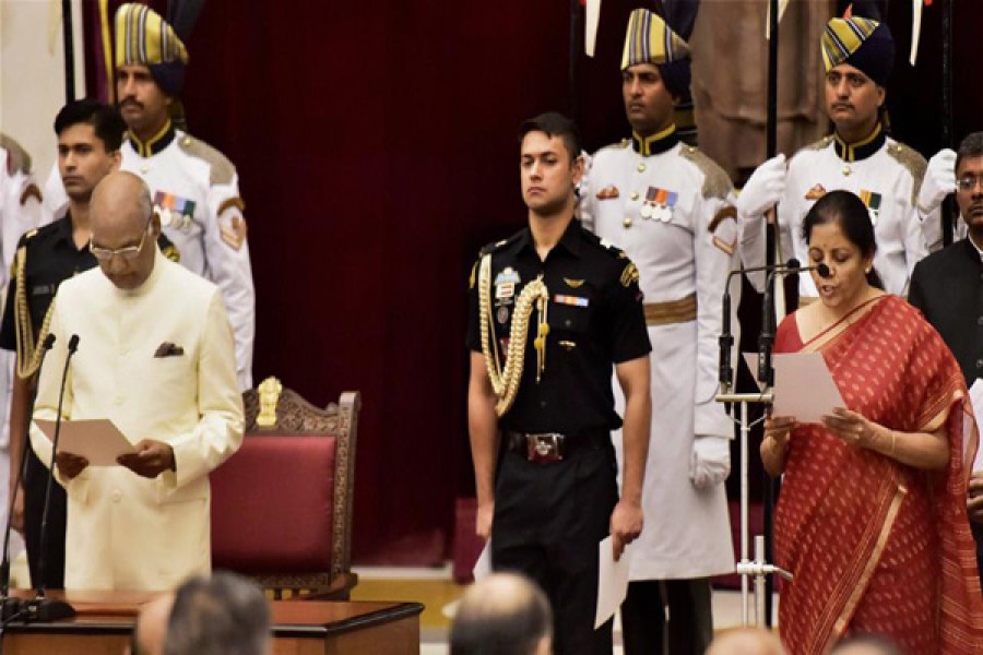 Modi reshuffles cabinet: Nirmala new defence minister