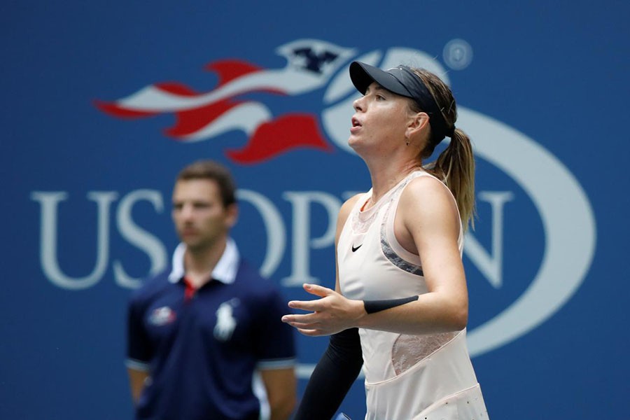 Sharapova, who won the 2006 US Open, was given a wildcard to play in New York. - Reuters photo