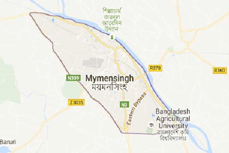 Google map showing Mymensingh district.