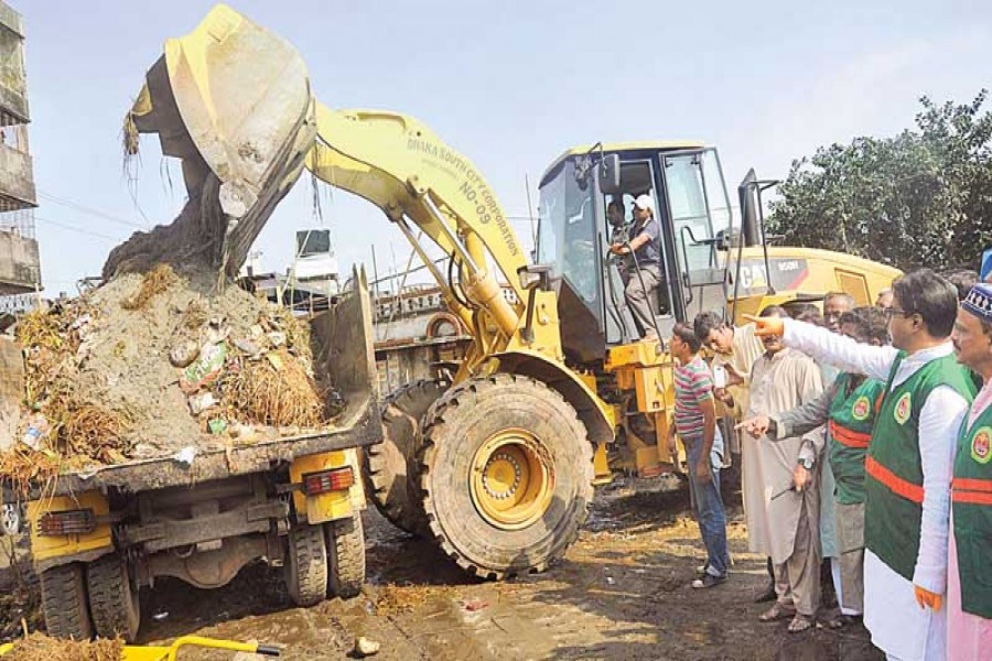 Removal of waste on Eid day   