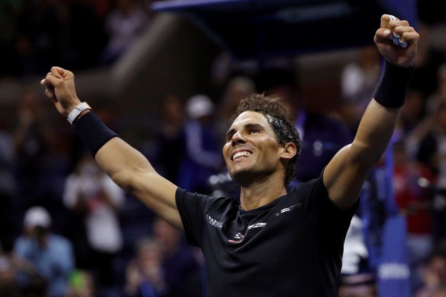 Rafael Nadal secured victory in two hours and 28 minutes on Arthur Ashe Stadium. - Reuters