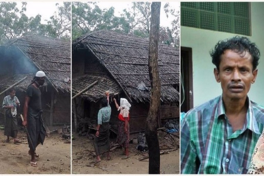 Inspection shows that Rohingya did not set fire to their own houses as claimed by an official narrative of Myanmar showing these photos taken in Maungdaw, in northern Rakhine state, Myanmar. AP