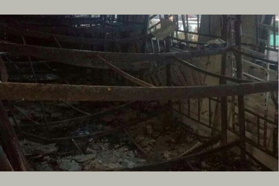 Picture from inside the school showed charred beds and scorched windows on the top floor. Photo credit: Reuters