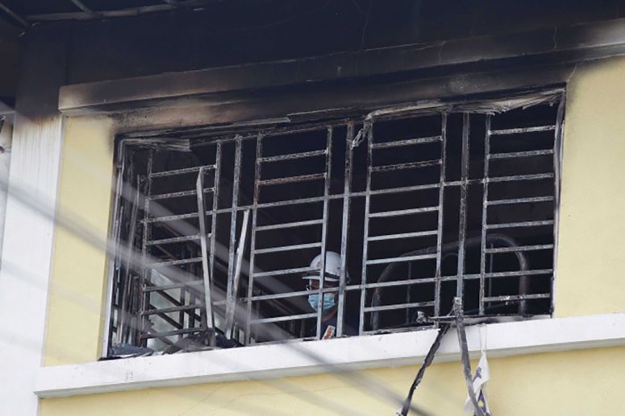 According to police, the fire started in the sleeping quarters at about 05:40 local time on Thursday. - AP photo