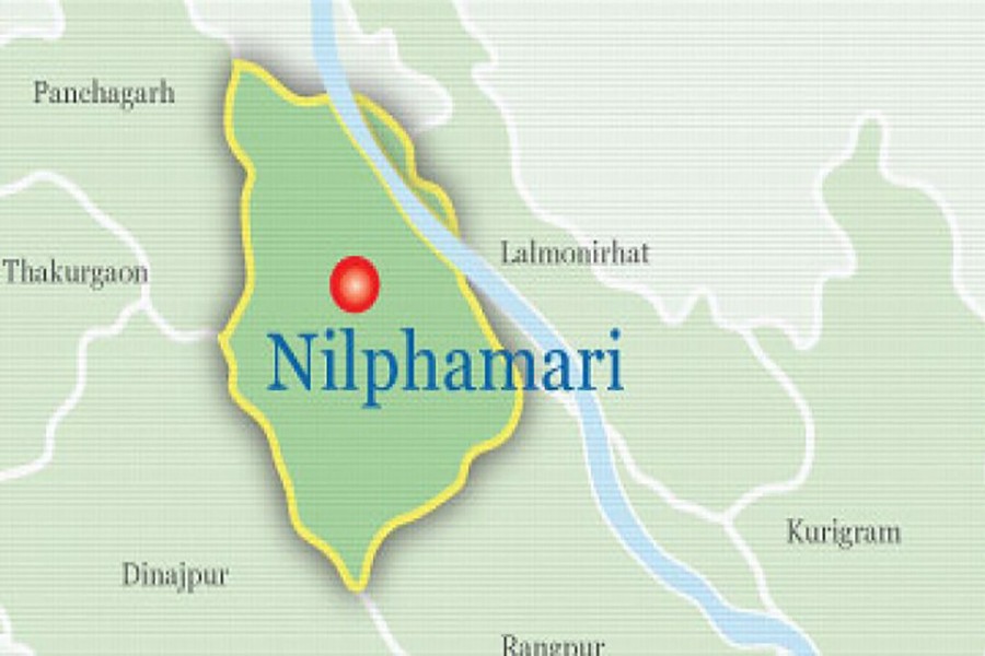 Google map showing Nilphamari district