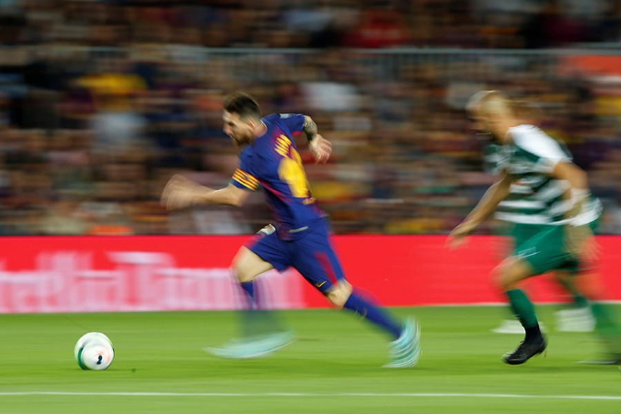 The Argentine forward, who is often dubbed as 'La Pulga Atomica,' scored the 39th hat-trick of his Barcelona career on Tuesday night against Eibar. - Reuters photo